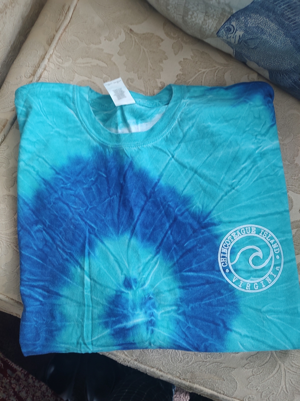 Gildan  Tie-Dye Tee - Teal & Blue Wave Logo